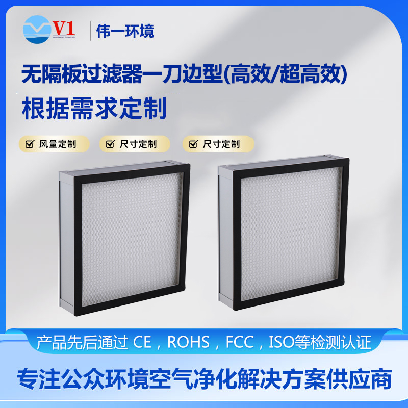 无隔板过滤器一刀边型(高效/超高效)